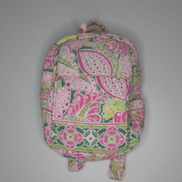 Vera Bradley pink/green backpack